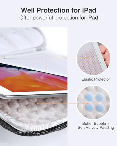 Luxtude Electronic Organizer Travel Case Large, Hard Case for Electronics with Shoulder Strap, Fits for iPad (Up to 11’’), Tech Gifts - color: Black-Large