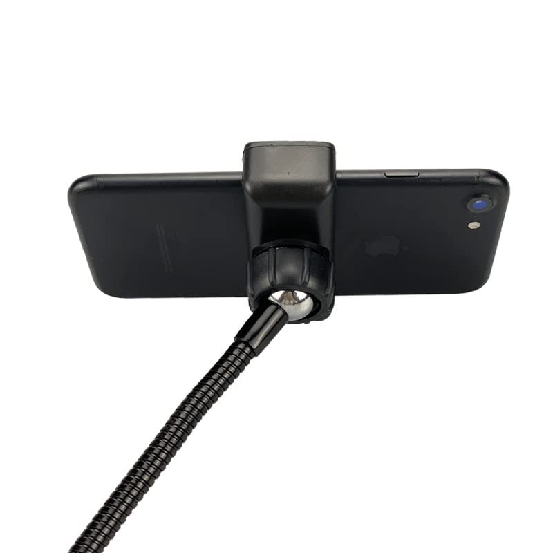 VizGiz 2 Pack Ring Light Phone Holder Replacement Clamp 17mm Rotate Ball Hole Clip Base for Hose Gooseneck Support Stand Live Broadcast Tripod Monopod Mount Attachment Cradle