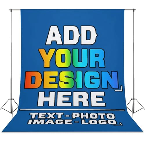 Custom Photography Cloth Design Your Own Photo Logo Text Personalized Backdrops Non-Reflective Non-Penetrating Photoshoot Background Screen Portrait Studio Photobooth Drops 56 X 79 Inches, Cerulean - color: Cerulean, size: 56"×79"