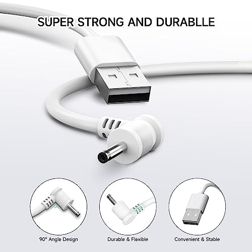 OLAIKE Indoor/Outdoor Power Adapter Ring Stick Up Cam Battery 3rd Gen/2nd Gen/Plug-in, Weatherproof Cable(5m/16ft) to Continuously Charge Camera (No Camera), White - color: (16 ft/5 m,1 Pack) White