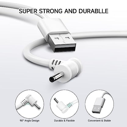 OLAIKE Indoor/Outdoor Power Adapter Ring Stick Up Cam Battery 3rd Gen/2nd Gen/Plug-in, Weatherproof Cable(5m/16ft) to Continuously Charge Camera (No Camera), White - color: (16 ft/5 m,1 Pack) White