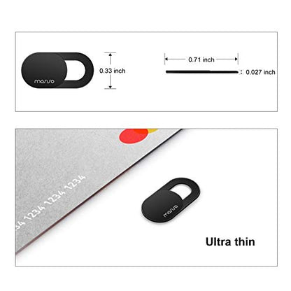 MOSISO Webcam Cover Slide, 0.027 inch Sliding Blocker Laptop Camera Cover Lens Blocker Shell Sticker Compatible with MacBook Air/Pro/Tablet/Notebook Privacy Security Protector(2 Pack)