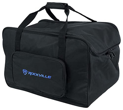 Rockville TB10 V2 Padded Speaker Bag for 10" DJ PA Speakers & Stand | Stand Holder, Interior Buckle Straps, Thick Foam Padding, Water Resistant, Dual YKK Zippers, Dual Handles - style: 10 - Inches