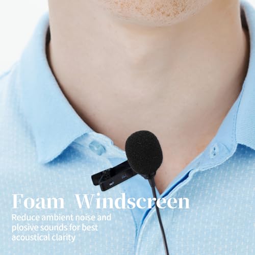 Microphone Cover Furry Windscreen & Foam Cover Set for Lavalier Lapel Microphone Microphone Cover Professional Lapel Headset Windscreen Foam Cover Set