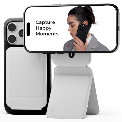 MOFT Invisible Phone Tripod Stand, Slim Foldable Selfie Stick Compatible with MagSafe, Pocket-Sized Cell Phone Tripod for Video Recording, MOVAS Leather Travel Essentials, Misty Cove - color: Misty Cove x Without Card Slot, size: Without Card Slot - For i