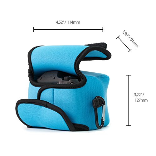 MegaGear MG506 Ultra Light Neoprene Camera Case compatible with Canon PowerShot SX420 IS, SX540 HS, SX410 IS, SX530 HS - Blue - color: Blue