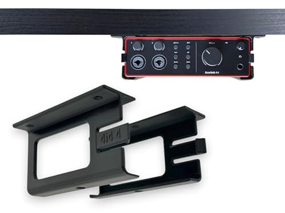 Desk Mount Kit for Focusrite Scarlett 4i4 (4th Gen) - Under Desk Mount Brackets with Reversible Clips - Secure Mounting Accessories