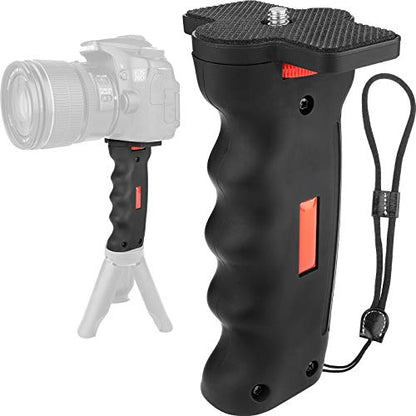 Camera Handle Grip,1/4" Camera Handheld Stabilizer with Wrist Strap,Chromlives Handle Grip Support Mount for DSLR Camcorder Smartphone Action Cameras Led Video Light