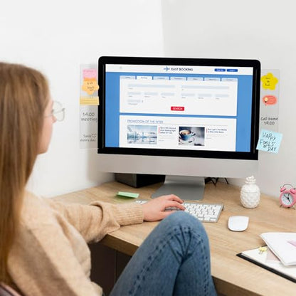 DOLLAR BOSS 2 Pcs 11" x 3.1" Transparent Acrylic Monitor Memo Board | Monitor Side Panel, Computer Screen Note Holder, Office Desk Accessories, Message Board for Sticky Notes, Fits PC & Laptop - size: 11''x3.1''-2pcs