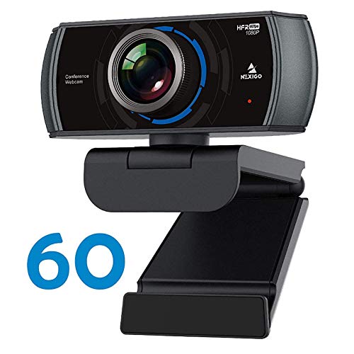 NexiGo N980P 1080P 60FPS Webcam with Microphone, HD USB Computer Camera, Built-in Dual Noise Reduction Mics, 120 Degrees Wide-Angle for Zoom/Skype/FaceTime/Teams, PC Mac Desktop (Renewed) - style: 1080p Webcam 60FPS