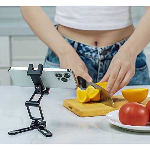 LEOFOTO PS-4 Black Ultra Compact & Lightweight Smartphone Clamp/Holder/Video/Selfie Stand/Easel Arca/RRS Compatible - color: LF-PS-4-Black