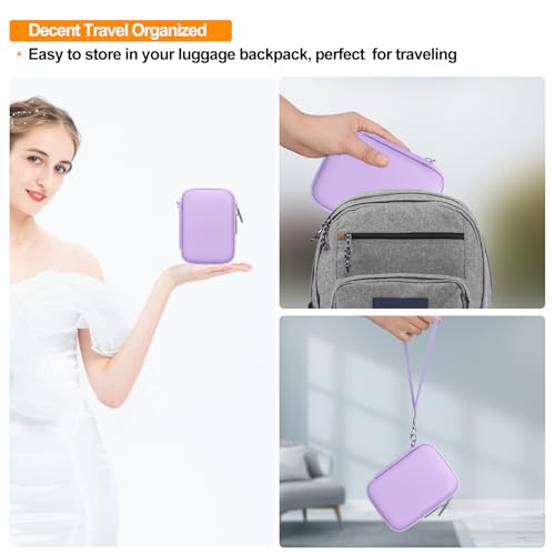 Elonbo Camera Carrying Case for KODAK PIXPRO FZ55 / FZ53 / FZ45 / FZ43 16MP Digital Camera, Vlogging Camera Storage Holder Travel Bag, Mesh Bag Fits Batteries, Cable, Memory Card, Card Reader,Purple - color: Purple