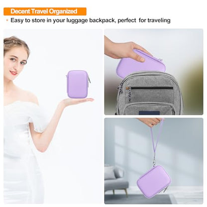 Elonbo Camera Carrying Case for KODAK PIXPRO FZ55 / FZ53 / FZ45 / FZ43 16MP Digital Camera, Vlogging Camera Storage Holder Travel Bag, Mesh Bag Fits Batteries, Cable, Memory Card, Card Reader,Purple - color: Purple