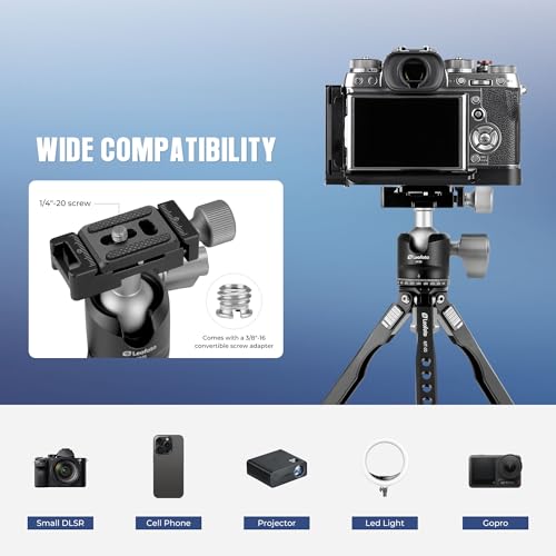 Leofoto MT-03 Tabletop Tripod, Aluminum Mini Tripod, 2 Leg Sections, Foldable Leg, Portable and Compact, 1/4" Mounting Stud and Accessories Thread (MT-03+LH-25) - style: MT-03+LH-25