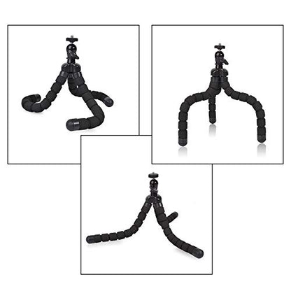 Phone Mini Tripod, Ruittos Premium Flexible Mobile Phone Tripod Stand Compatible with iPhone Samsung Go Pro, Small Digital Camera, Black