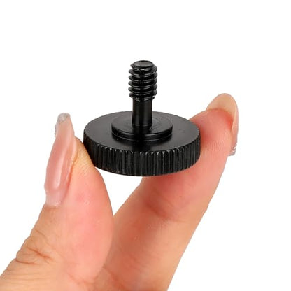 KALIONE 4 Pack Thumb Screw Camera Quick Release Adapter with Rubber Pads, 1/4 Male to 1/4 Female Tripod Screw, Thumbscrew for Camera Mounting Plate Flash Bracket