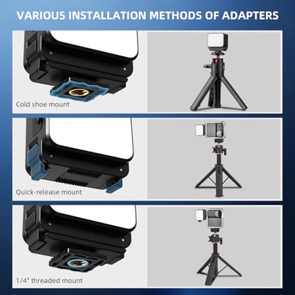 BRDRC Action 6 Magnetic Mini LED Fill Light, Photography Fill Video Lighting with Quick-Release Cold Shoe Adapter, 3 Color Modes, 4 Levels Brightness for DJI Osmo Nano Camera Accessories