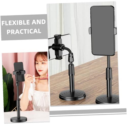POPETPOP Adjustable Mobile Phone Stand Desk Phone Holder for Home Office Height Angle Adjustable Cellphone Stand Portable Multi-Functional for Streaming and Video Calls
