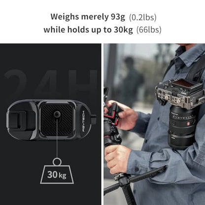 PGYTECH Beetle Camera Clip with Plate for Cameras & Action Camera Quick Release System for Sony, Nikon, Fuji, DSLR Action Camera Backpack Camera Strap Mount (for Action Camera&Cameras) - style: Camera Clip V1 for Action Camera
