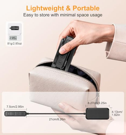 Gritin 2026 Gen 2 Book Light for Reading- 30 Eye Caring Full Spectrum LED | 5 Colors & 5 Brightness, Adjustable Wide/Narrow Beam, Upgrade 1500mAh Long-Lasting Rechargeable Clip on Light for Book Lovers - color: Black