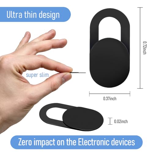 Webcam Cover Slide [8 Packs], 0.023-inch Ultra-Thin Plastic Webcam case, Suitable for MacBook Pro, iMac, Laptop, PC, iPad Pro, iPhone.