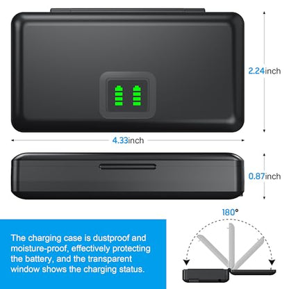 EN-EL12 Battery(2 Pack) and Charger(2CH) Set,Camera Accessories for Nikon Coolpix 9900,S9500,S9300,S9100,S8200,S8000,S6300,S6200,S6100,A900,AW110,MH-65,Rechargeable Lithium Ion Batteries Case