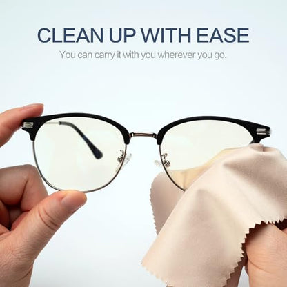 Vemiss 6 Pack Microfiber Glasses Cleaning Cloth, Wipes Lens Eyeglasses & Screens - Reusable, Portable with Keychain & Pouch - Sunglasses, Jewelry, Phone Cleaner Cloth (Color 1) - color: Color 1