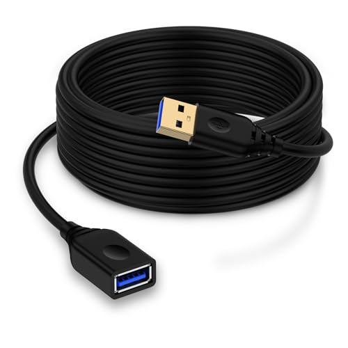 Extension Cord USB A to USB A Extender Cable 6FT,USB3.0 Extension Cables Type USB to A Cable Male to Female Cord High Data Transfer for HP Printer Webcam,USB Keyboard,Flash Drive,Hard Drive,Mouse