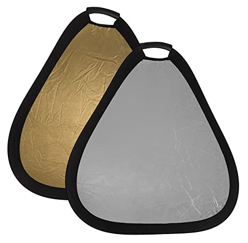 Fotodiox 24in (60cm) 2-in-1 Collapsible Teardrop Reflector Disc - Silver/Gold - color: Silver/Gold, size: 24-Inch