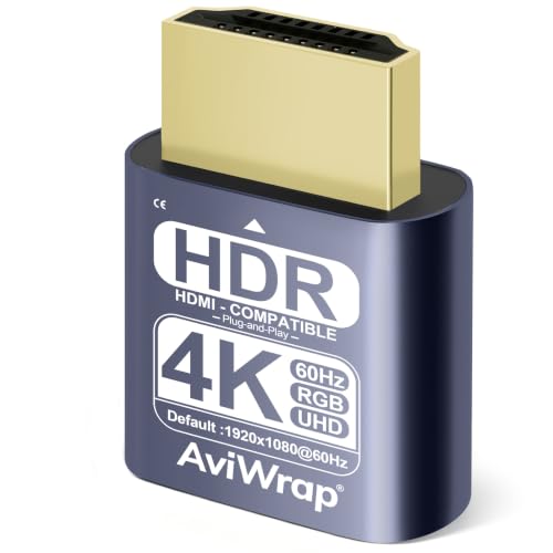 HDMI Dummy Plug 4K@60Hz,HDMI EDID Virtual Display Adapter,Headless Display for Sports Bar Multi-Screen Match Broadcast & OBS Live Streaming,Remote Desktop & Gaming,Supports 2K 1080P@60Hz - color: 4K 60Hz HDR/hdmi2.0