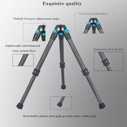 Mini Carbon Fiber Tripod Desktop Tabletop Stand Tripod for Insta360 Insta 360 x5 x4 x3 x2 x Sport Camera Accessories（Blue） - color: Blue