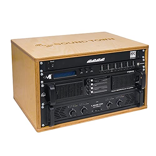 Sound Town DIY 6U Studio Rack with Solid Baltic Birch Plywood, Golden Oak, Assembly Required (SDRK-Y6) - color: Golden Oak, size: 6U
