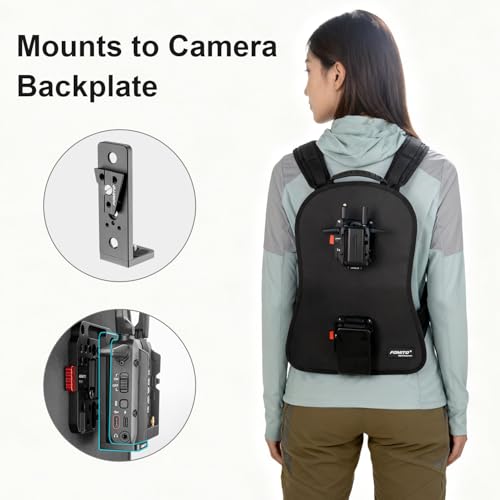 FOMITO L-Shape Camera Extension Bracket - Aluminum Alloy Rig Mount with 1/4" & 3/8" Screws for Z CAM, Wireless Transmitter, LED Light & Phone Holder | Adjustable Installation Direction L6