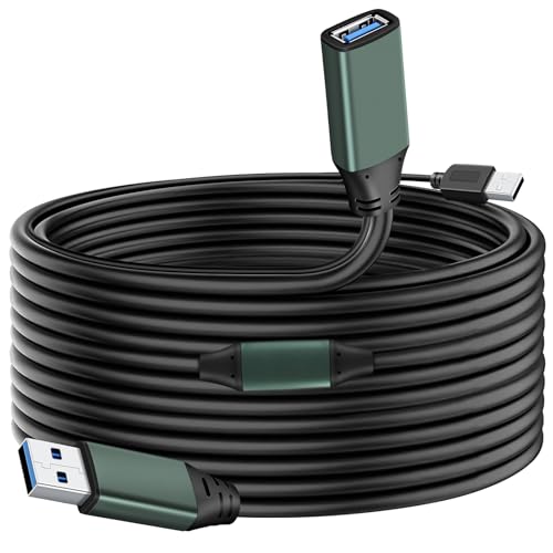 Kumiho 65FT USB 3.0 Extension Cable with Extension Chipsets Signal Booster Active Type A Male to A Female for PlayStation, Xbox, Keyboard, Mouse, USB Flash Drive, Printer, Camera and More - size: 65FT