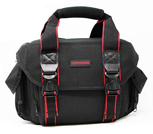 Commander Optics Medium/Large Camera Carrying Case for Nikon, Sony, Pentax, Olympus Panasonic, Samsung, and Canon Rebel DSLR 11 x 7 x 7 Inches Black Bag