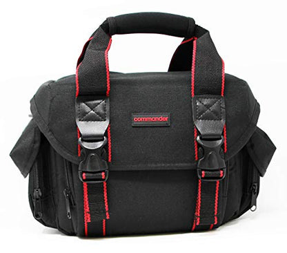 Commander Optics Medium/Large Camera Carrying Case for Nikon, Sony, Pentax, Olympus Panasonic, Samsung, and Canon Rebel DSLR 11 x 7 x 7 Inches Black Bag