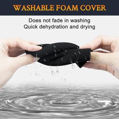 SOULWIT Pop Filter for HyperX QuadCast/QuadCast S/QuadCast 2S Microphone Sets, WindScreen Protective Microphone Foam Cover with High-Density Foam - Black