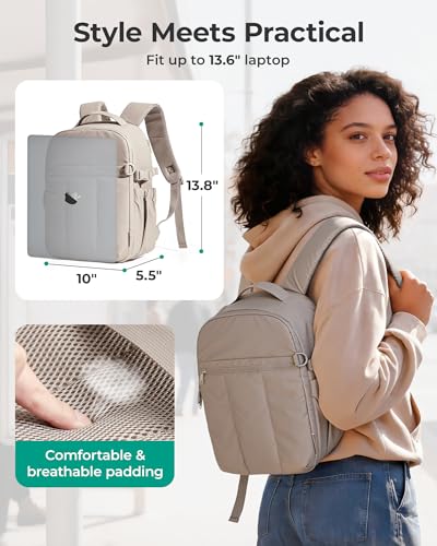 BAGSMART Puffy Camera Backpack, Camera Bags for Photographers, DSLR/SLR Mirrorless Photography Camera Case, Small Water-resistant Travel Backpack for Women with Laptop Compartment, Black - color: Black