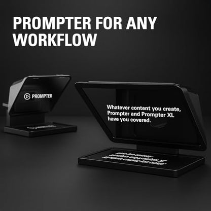 Elgato Prompter XL, Full-Sized Teleprompter, Removable | 15.6-inch detachable Full HD display, Doubles as conferencing monitor, Fits DSLR, mirrorless, studio cameras, USB-C 3.2 - style: Prompter XL