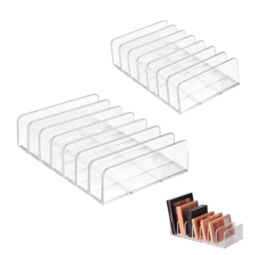 14 Slots Universal Multi Device Organizer Dock Space-Saving Acrylic Clear Multi Phone Stand Holder Divider for iPhone Portable External Hard Drive HDD Phone Cases External CD/DVD Drive