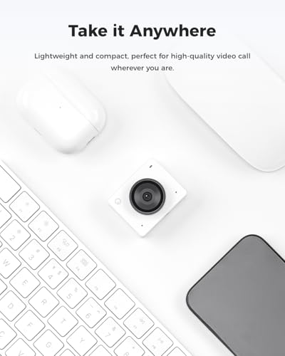 OBSBOT Meet 2-4K Webcam for PC with 1/2" Sensor, AI Framing & Autofocus, Beauty Mode, Lightweight, Gesture Control, HDR, Dual Microphone, 60 FPS, Web Cam for Streaming, Meeting, Gaming. (Cloud White) - color: Meet 2 White