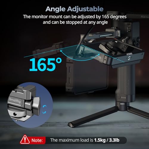 SMALLRIG HawkLock Quick Release Adjustable Camera Monitor Mount, NATO Rail and Cold Shoe, Tilt 165° Adjustable, for DJI RS 5/RS 4 Mini/RS 4 Pro/RS 4 /RS 3 Mini/RS 3 Pro/RS 3 /RSC 2 /RS 2 Stabilizers - style: HawkLock QR