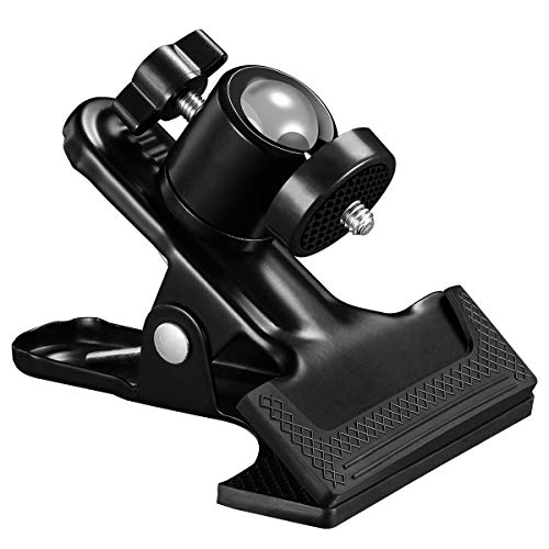 Multi-Function Tripod Clip Clamp Flash Holder Mount with 360 Swivel Photography Ball-Head for SLR, DSLR, Video Cameras, Studio Backdrop