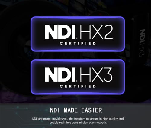 AI Auto Tracking NDI 6 Camera, 20X Live Streaming HDMI SDI USB3.0 Live Streaming PTZ Camera for Church Worship and Event (NDI HX2 & NDI HX3, LV20N) - color: Dark Black