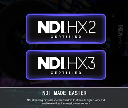 20X NDI PTZ Camera Kits - 2pcs 20X AI Auto Tracking NDI Camera with 1pcs IP Joystick Controller Package for Church Live Streaming Video Production（2X LV20N and 1x AV-Joy-IP） - color: Iron Black