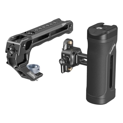 SmallRig Mini Side Handle and Top Handle Kit for Camera Cage, Ergonomic Camera Handle for Left or Right Hand, 30mm/1.2in Up and Down Adjustable - style: Side and Top Handle Kit