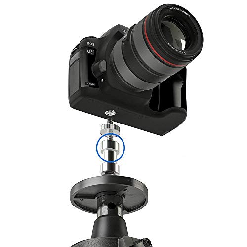 6 Pack International Standard 1/4"-20 Male to 1/4"-20 Male Threaded Tripod Screw Adapter Standard Tripod Mounting Thread Camera Screw Adapter Converter,Precision Made - color: Sliver