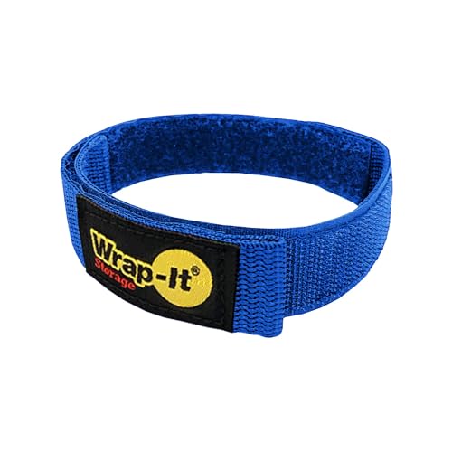 Quick-Straps by Wrap-It Storage - 18" (8-Pack) Blue - Hook and Loop Hose and Cable Organizers - color: Blue, size: 18" (8 Pack)