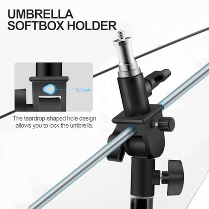 WELLMAKING U-Shape Camera Flash 180°Swivel Mount Bracket with Standard 1/4 to 3/8 inch Metal Male Screw Spigot Stud Compatible for Umbrella Softbox Reflector Holder Stand for Video Light Studio Light - style: U-Shape Mount