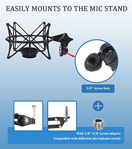 TLM 103 Shock Mount - Microphone Mount Compatible for Neumann TLM 103 M147 Condenser Mic by SUUNTOKS,Black - style: Black Compatible with TLM 103